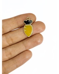 Pirinç Zirkon Mineli Ananas Kolye Bileklik Ucu Charm 1 Adet