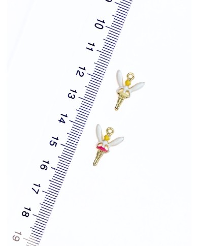 Pirinç Zirkon Mineli Balerin Kolye Bileklik Ucu Charm Pembe 1 Adet