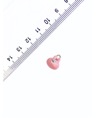 Pirinç Zirkon Mineli Sevimli Ayı Figürlü Kolye Bileklik Ucu Charm Pembe 1 Adet