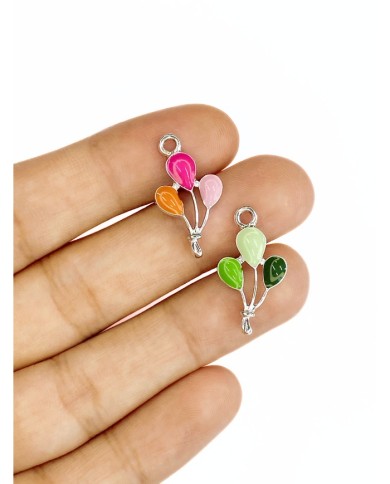 Pirinç Zirkon Mineli Balon Kolye Bileklik Ucu Charm Pembe 1 Adet