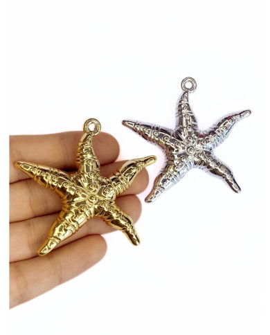Metalize Deniz Yıldızı Kolye Bileklik Ucu Charm Altın 1 Adet