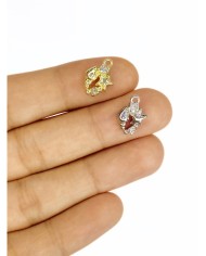 Pirinç Zirkon Mineli Deniz Yıldızı ve Deniz Kabuklu Kolye Bileklik Ucu Charm Altın 1 Adet