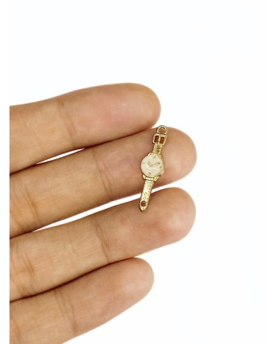 Pirinç Zirkon Mineli Saat Kolye Bileklik Ucu Charm 1 Adet