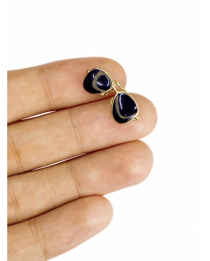 Pirinç Zirkon Mineli Gözlük Kolye Bileklik Ucu Charm 1 Adet