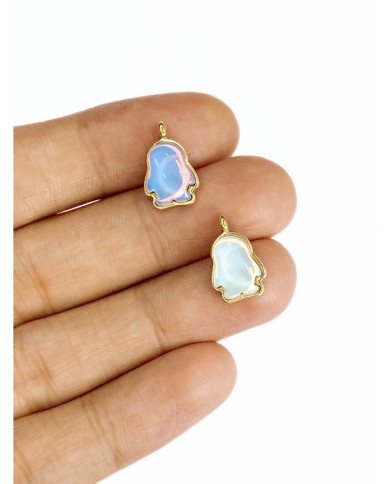 Pirinç Zirkon Taşlı Penguen Kolye Bileklik Ucu Charm Altın Şeffaf 1 Adet