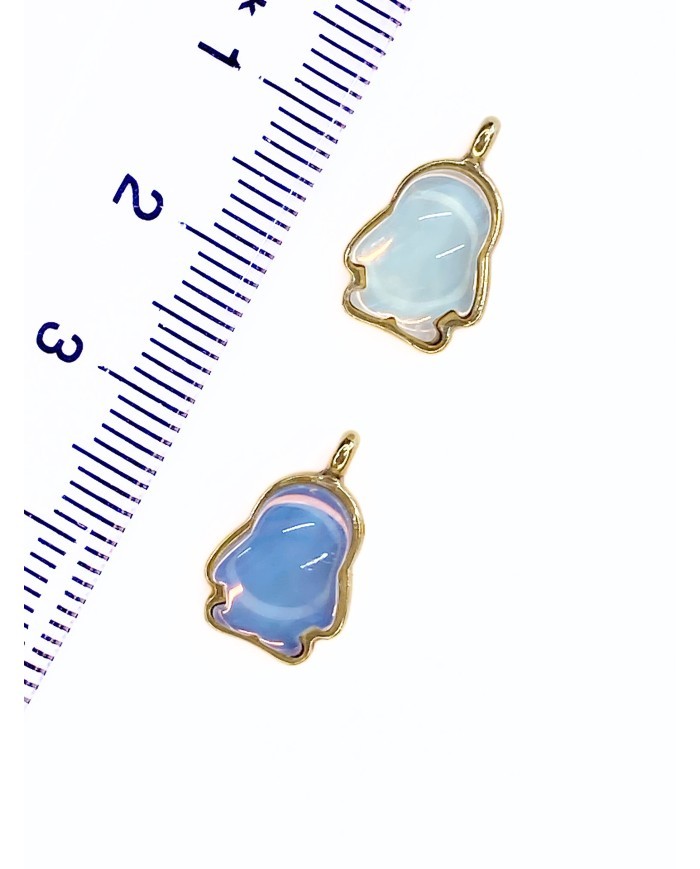 Pirinç Zirkon Taşlı Penguen Kolye Bileklik Ucu Charm Altın Şeffaf 1 Adet