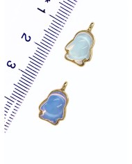 Pirinç Zirkon Taşlı Penguen Kolye Bileklik Ucu Charm Altın Şeffaf 1 Adet