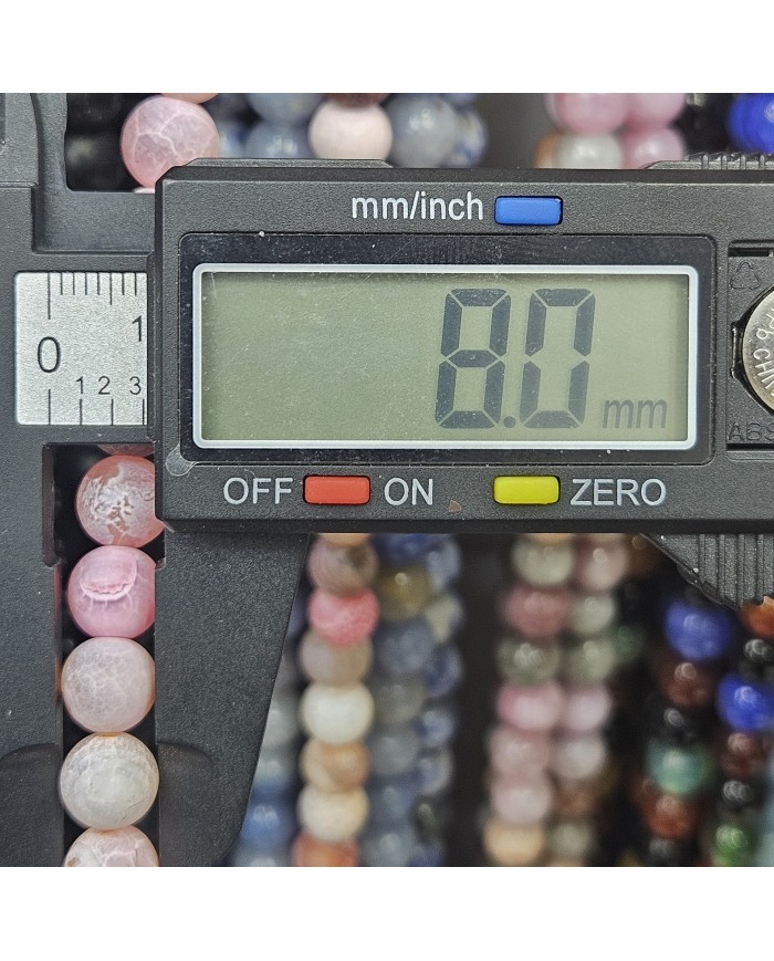 İpe Dizili Doğal Taş Boncuk - Amazonit - 8mm