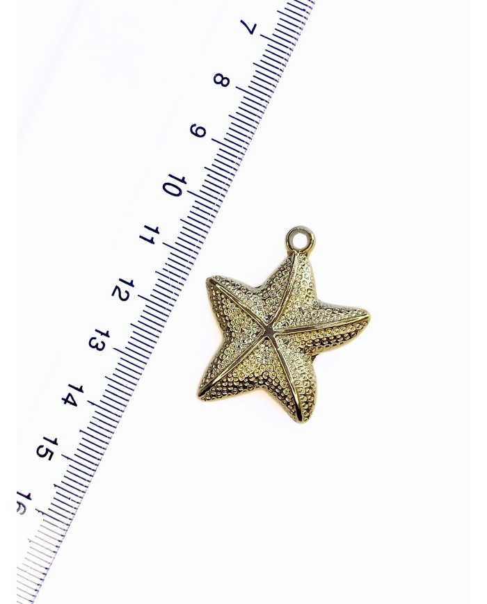 Metalize Deniz Yıldızı Kolye Bileklik Ucu Charm 1 Adet