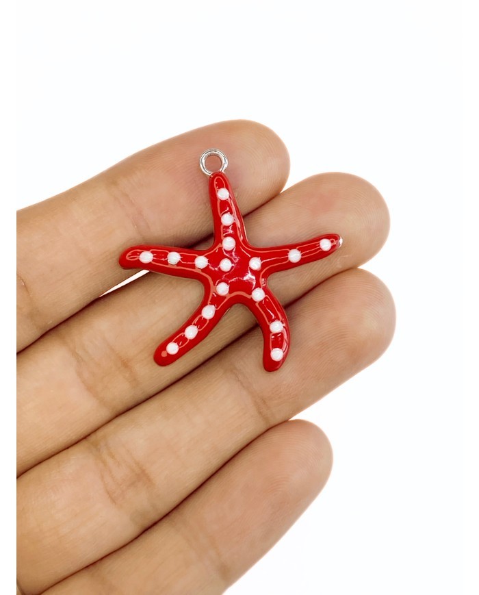 Pirinç Zirkon Mineli Deniz Yıldızı Kolye Bileklik Ucu Charm 1 Adet