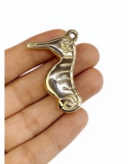 Metalize Deniz Atı Kolye Bileklik Ucu Charm Altın 1 Adet