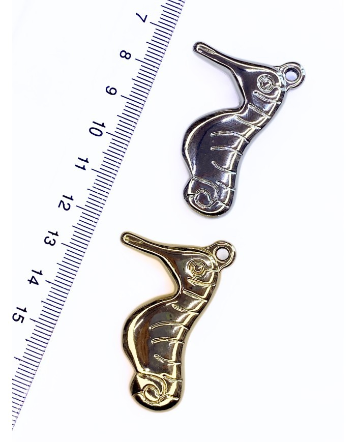 Metalize Deniz Atı Kolye Bileklik Ucu Charm Altın 1 Adet