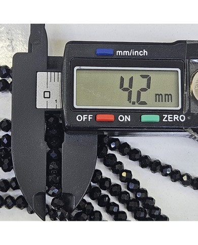 4mm İpe Dizili Kristal Boncuk Mat Açık Gri - 10 Dizi