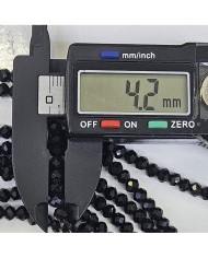 4mm İpe Dizili Kristal Boncuk Mat Janjanlı Fuşya - 10 Dizi