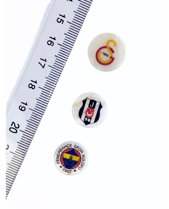 Pirinç Zirkon Mineli Fenerbahçe Amblemli Kolye Bileklik Ucu Charm 1 Adet