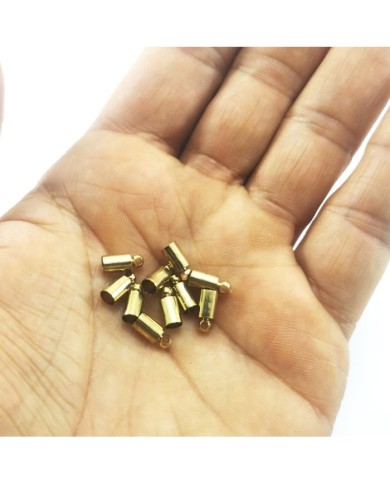 Huni Boncuk Kapak - Boncuk Şapkası - 9 mm - Gold - 10 Adet