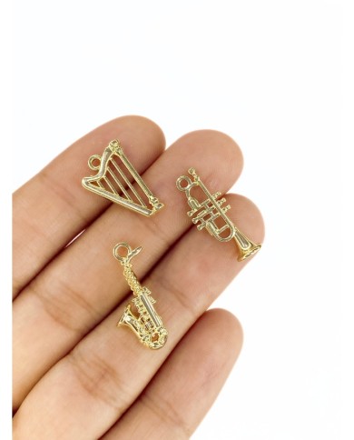 Pirinç Zirkon Mineli Arp Kolye Bileklik Ucu Charm 1 Adet