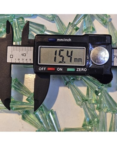 8x16mm İpe Dizili Deve Tabanı Huni Kristal Boncuk Metalik Kaplama Bukalemun - 1 Dizi
