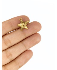 Pirinç Zirkon Mineli Yıldız Kolye Bileklik Ucu Charm 1 Adet