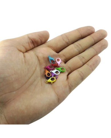 Orta Boy Papağan Klips - Metal - 10 adet - Mix Renkler