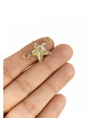 Pirinç Zirkon Mineli Yıldız Kolye Bileklik Ucu Charm 1 Adet