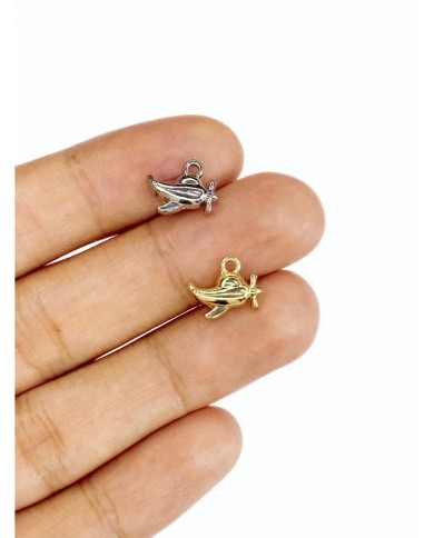 Pirinç Zirkon Mineli Helikopter Kolye Bileklik Ucu Charm Altın 1 Adet