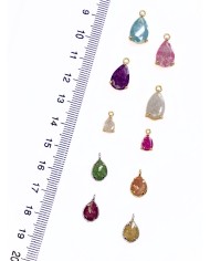 Doğal Taş Kolye Bileklik Ucu Charm Mavi 1 Adet