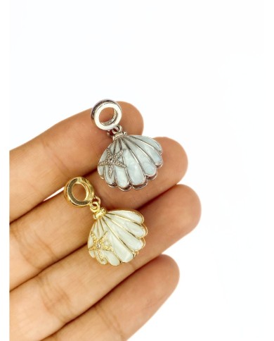 Pirinç Zirkon Mineli Pandora Bileklik Uyumlu Açılır Kapanır İstiridye Kolye Bileklik Ucu Charm Beyaz 1 Adet