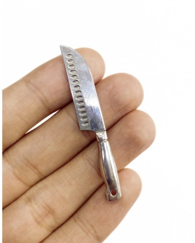 Pirinç Zirkon Mineli Bıçak Kolye Bileklik Ucu Charm 1 Adet