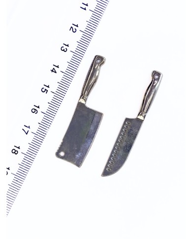 Pirinç Zirkon Mineli Bıçak Kolye Bileklik Ucu Charm 1 Adet
