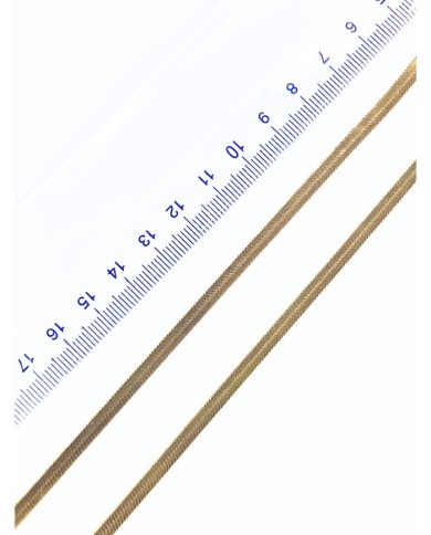 Çelik İtalyan Zincir Kolye Bileklik Altın Renk 4x1mm - 1m