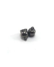 17 mm Huni Boncuk Kapak - Boncuk Şapkası - Füme - 10 Adet