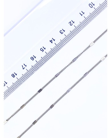 Çelik Ara Ezmeli Zincir Kolye Bileklik Nikel Renk 2x3mm - 1m