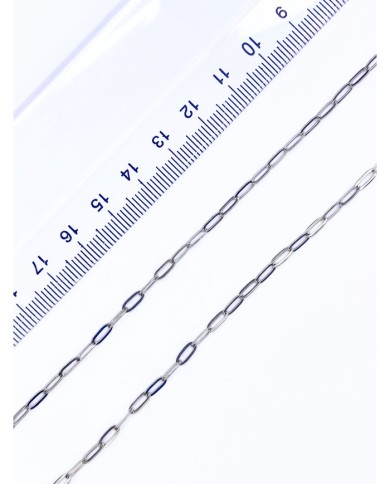 Çelik Ataç Zincir Kolye Bileklik Nikel Renk 4x6mm - 1m