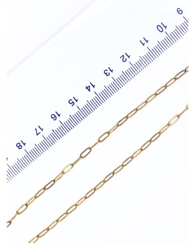 Çelik Ataç Zincir Kolye Bileklik Altın Renk 4x6mm - 1m