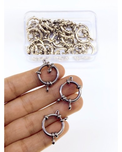 Çelik Gemici Klips Kilit Nikel 18x18mm - 1 Adet