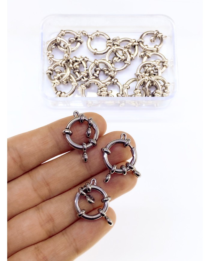 Çelik Gemici Klips Kilit Nikel 16x16mm - 1 Adet