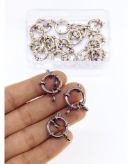 Çelik Gemici Klips Kilit Nikel 16x16mm - 1 Adet