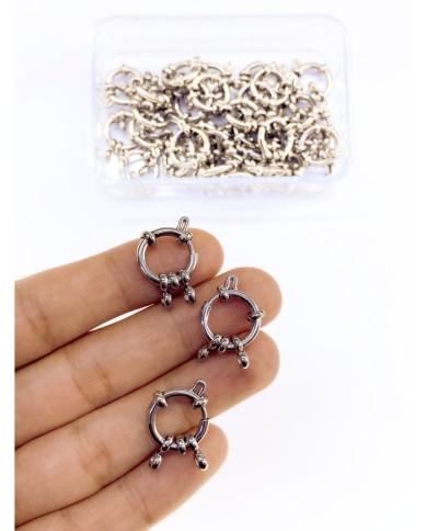 Çelik Gemici Klips Kilit Nikel 14x14mm - 1 Adet