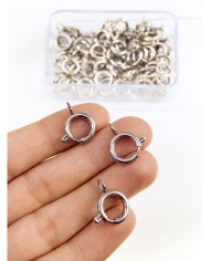 Çelik Halka Klips Kilit Nikel 12x12mm - 1 Adet
