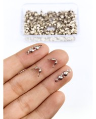 Çelik Midye Kapama Kolye Bileklik Nikel 4x8mm - 10 Adet