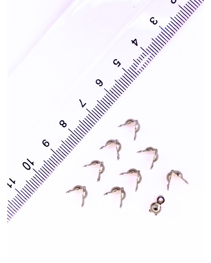 Çelik Midye Kapama Kolye Bileklik Nikel 4x8mm - 1 Adet