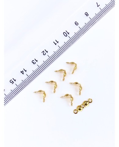 Çelik Midye Kapama Kolye Bileklik Altın 4x8mm - 10 Adet