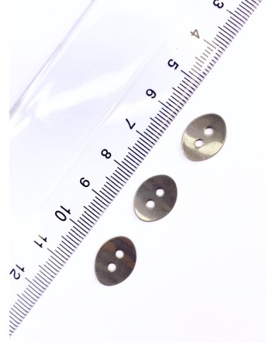 Çelik Düğme Kolye Bileklik İçin Sarı 14x10mm - 1 Adet