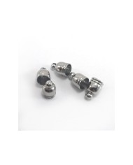 10mm Huni Boncuk Kapak - Boncuk Şapkası -  Gümüş - 10 Adet