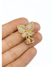 Pirinç Zirkon Taşlı Kar Tanesi Uç - 1 Adet