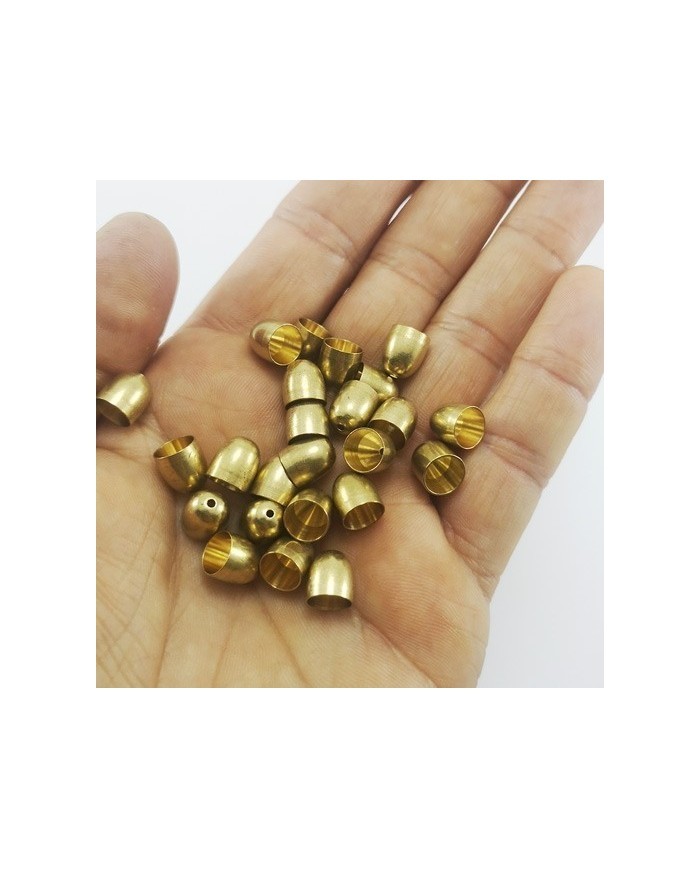9mm Huni Boncuk Kapak - Boncuk Şapkası - Gold - 10 Adet