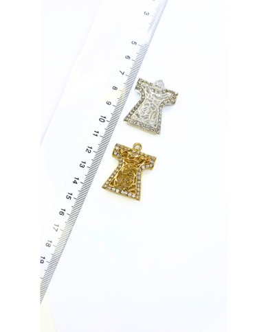 Zamak Kaftan Model Zirkon Taşlı Tesbih İmamesi Sarı - 25x30mm