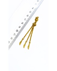 Zamak 3'lü Zincir Püsküllü Yaprak Uçlu Tesbih İmamesi Sarı