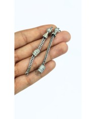 Zamak Tek Zincir Tesbih Püskülü İmameli Nikel